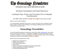 Tablet Screenshot of genealogynewsletter.com